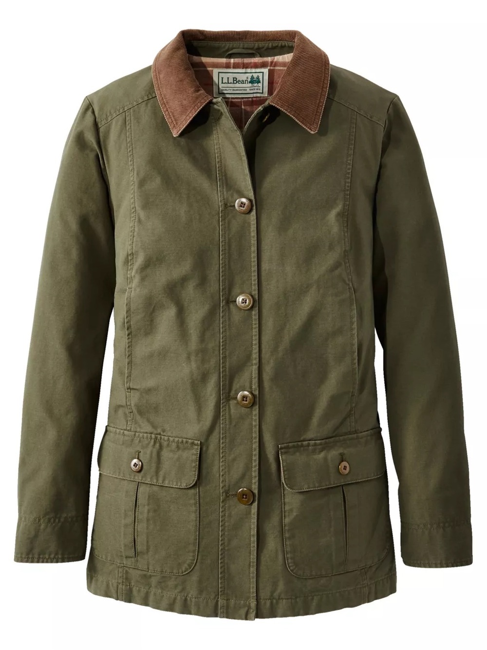 NWT L.L. Bean Olive Green Adirondack Barn Coat
